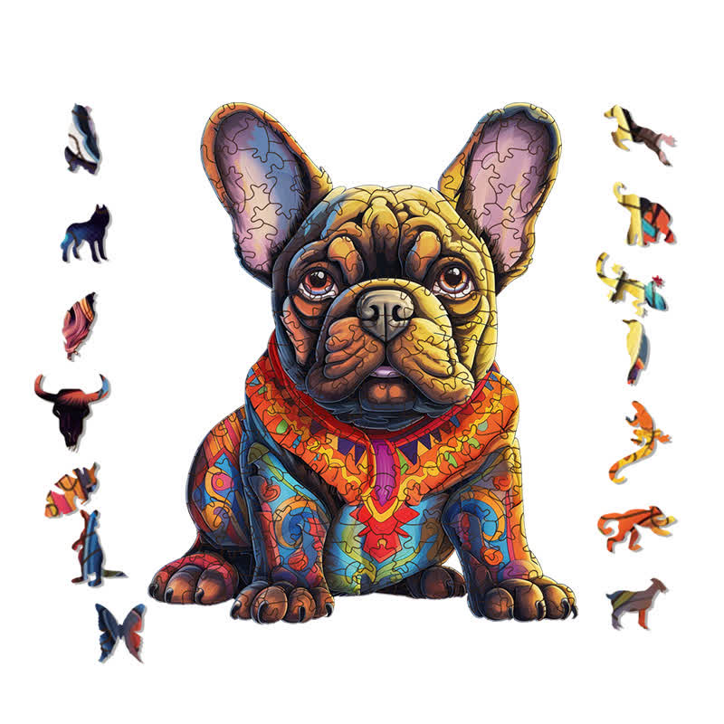French Bulldog Hungarian Dog -2 Wooden Jigsaw Puzzle - image 1