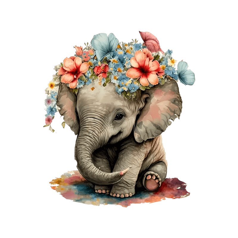 Cute baby elephant - Wooden Jigsaw Puzzle - A3 - Wooden Gift Packaging - image 0