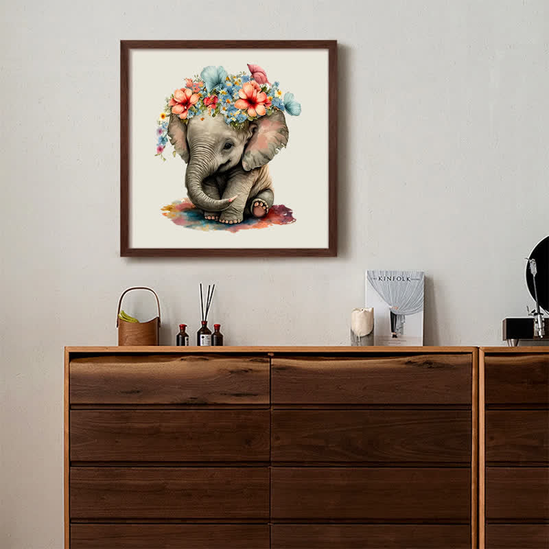 Cute baby elephant - Wooden Jigsaw Puzzle - image 2