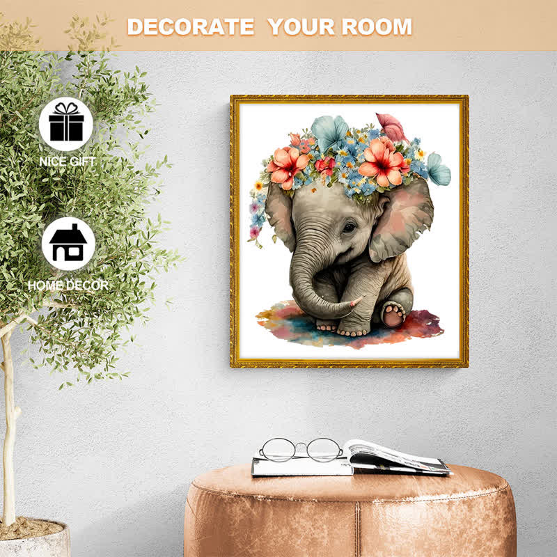 Cute baby elephant - Wooden Jigsaw Puzzle - image 8