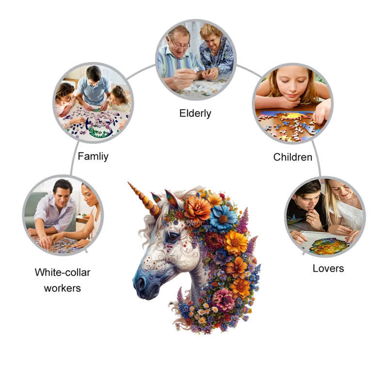 Beautiful Floral Horse - Wooden Jigsaw Puzzle - image 4