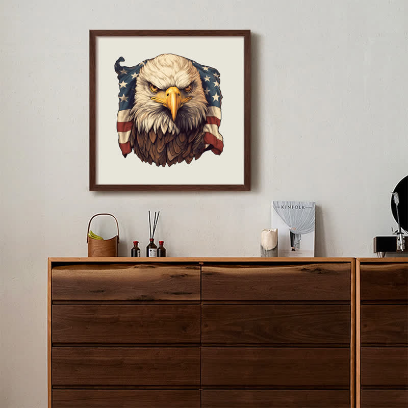 Eagle With American Flag - Wooden Jigsaw Puzzle - image 6