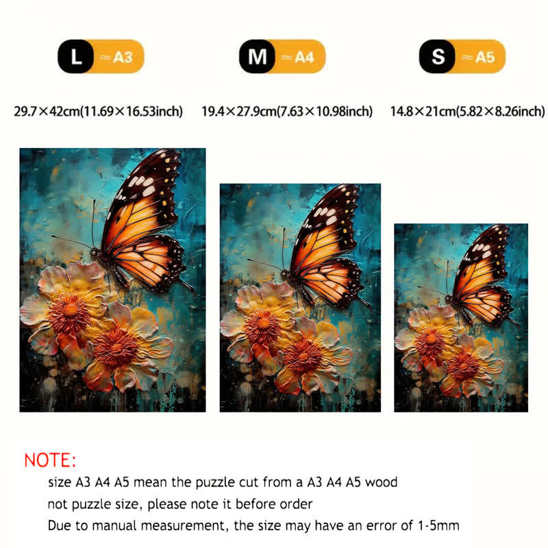 Floral Butterfly Painting - Wooden Jigsaw Puzzle - image 2
