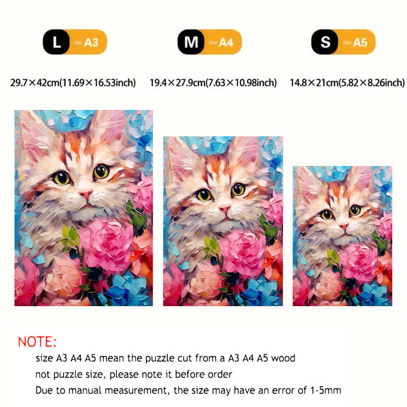 Funny Cat Painting - Wooden Jigsaw Puzzle - image 2