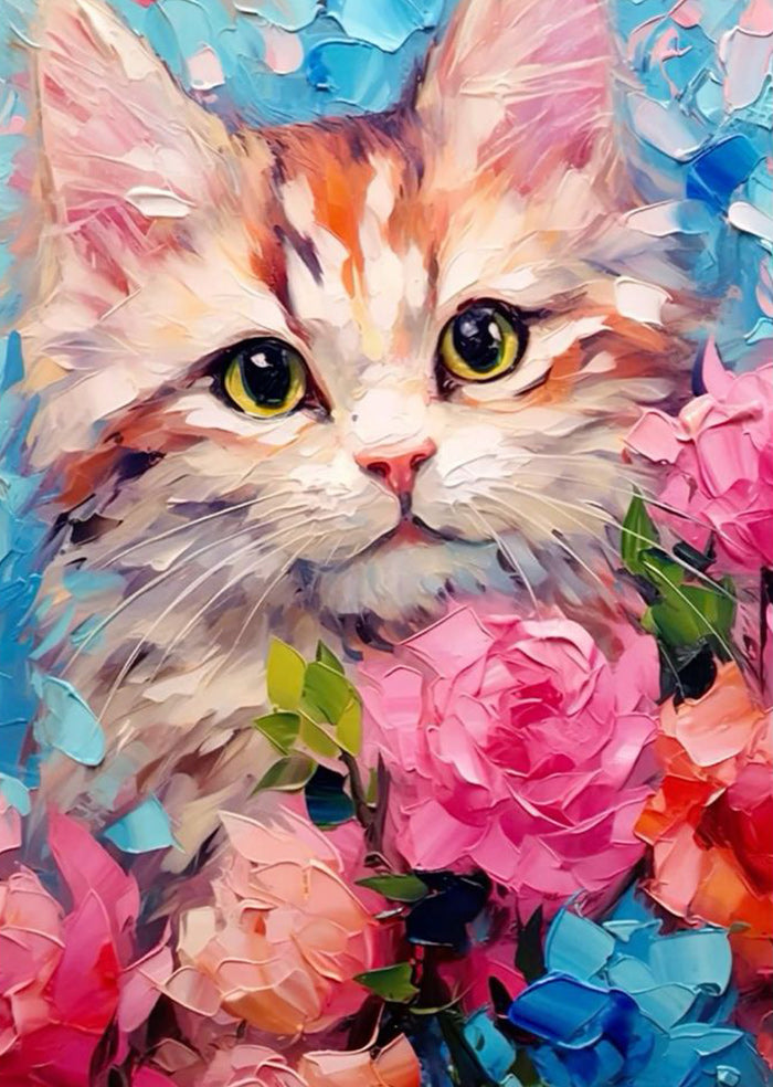 Funny Cat Painting - Wooden Jigsaw Puzzle - A3  - Wooden Gift Packaging - image 0