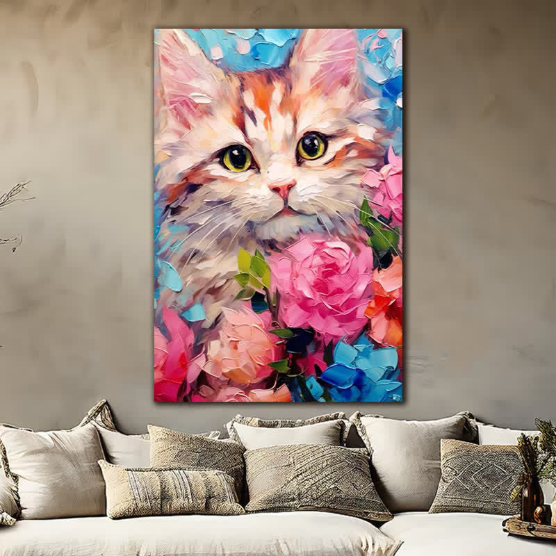 Funny Cat Painting - Wooden Jigsaw Puzzle - image 5