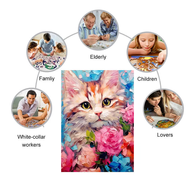 Funny Cat Painting - Wooden Jigsaw Puzzle - image 4