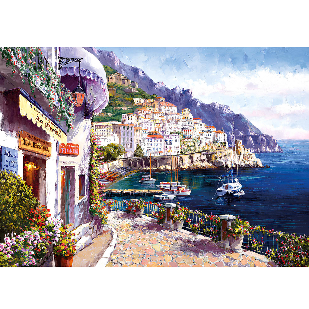 Mediterranean Painting - Wooden Jigsaw Puzzle - A3  - Wooden Gift Packaging - image 0
