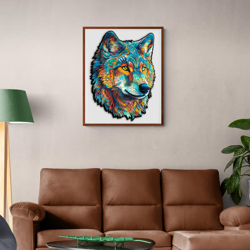 Fearless Wolf  - Wooden Jigsaw Puzzle - image 2