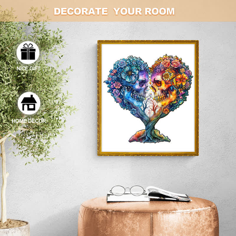 Skull and Love - Wooden Jigsaw Puzzle - image 3