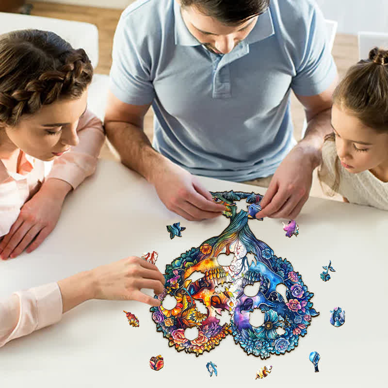 Skull and Love - Wooden Jigsaw Puzzle - image 2