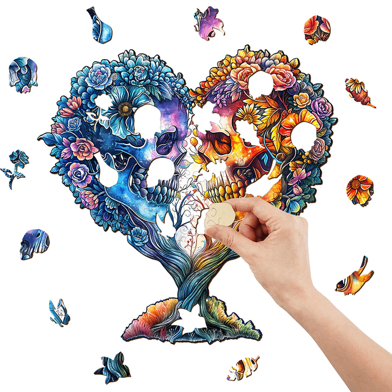 Skull and Love - Wooden Jigsaw Puzzle - image 4