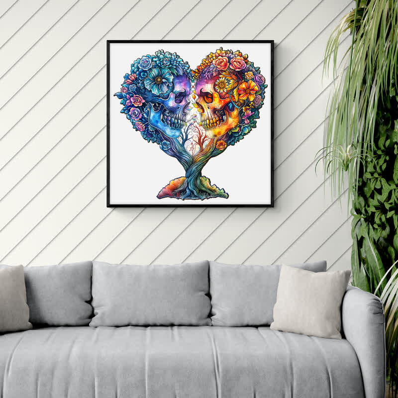 Skull and Love - Wooden Jigsaw Puzzle - image 5