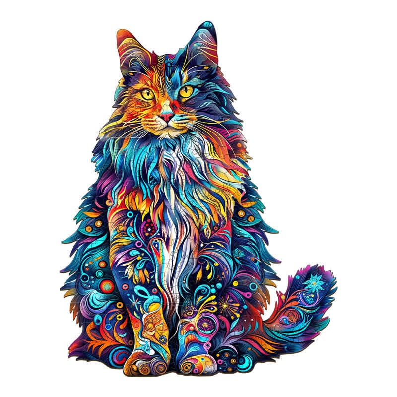 Maine Cat - Wooden Jigsaw Puzzle - A3 - Carton Packaging - image 0