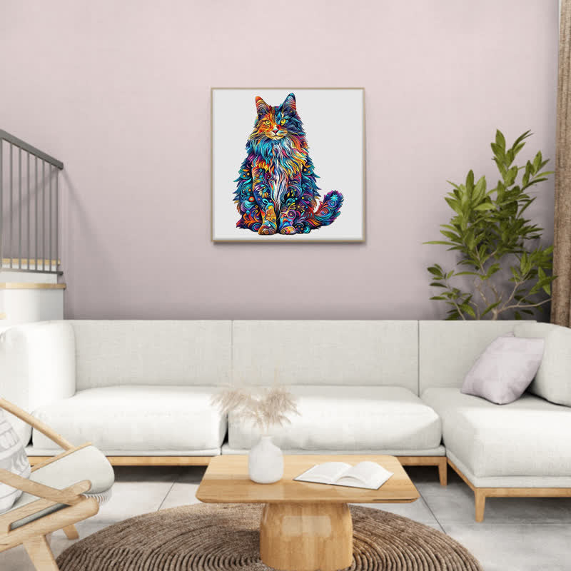 Maine Cat - Wooden Jigsaw Puzzle - image 3