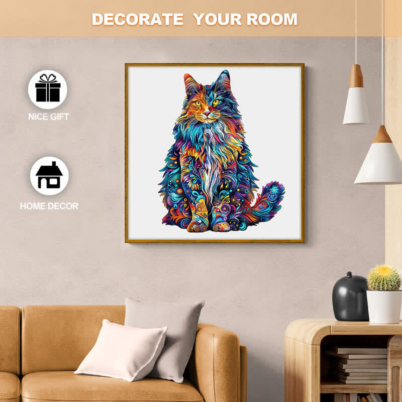 Maine Cat - Wooden Jigsaw Puzzle - image 6