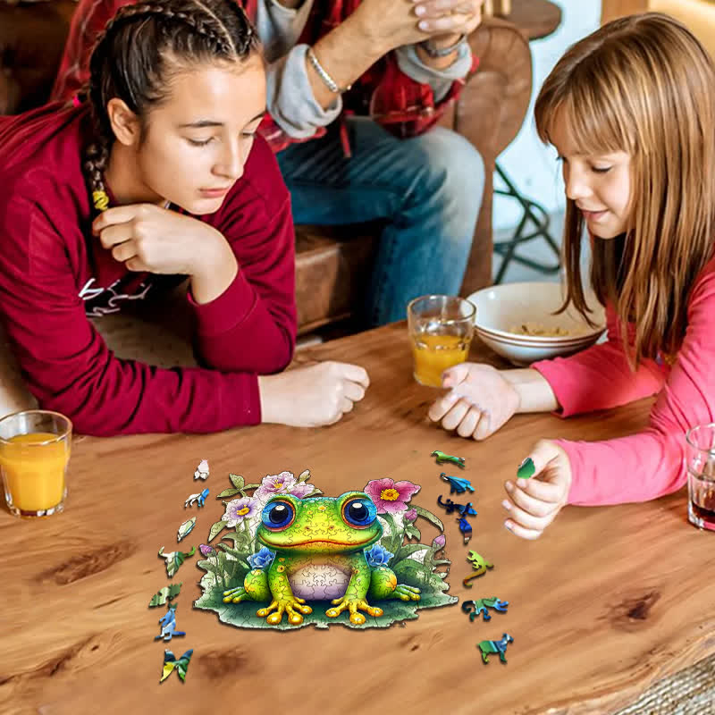 Cute Frog -1 Wooden Jigsaw Puzzle - image 2