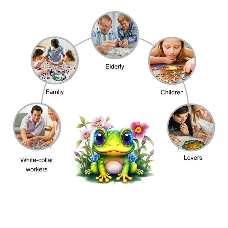 Cute Frog -1 Wooden Jigsaw Puzzle - image 8