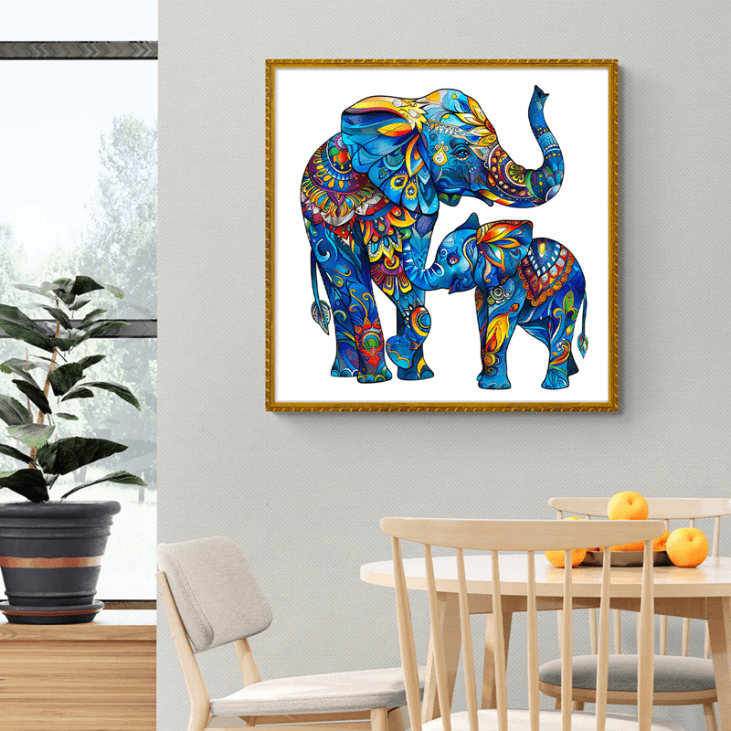 Elephant Family - Wooden Jigsaw Puzzle - image 3