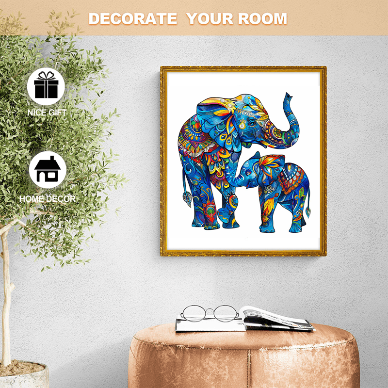 Elephant Family - Wooden Jigsaw Puzzle - image 4