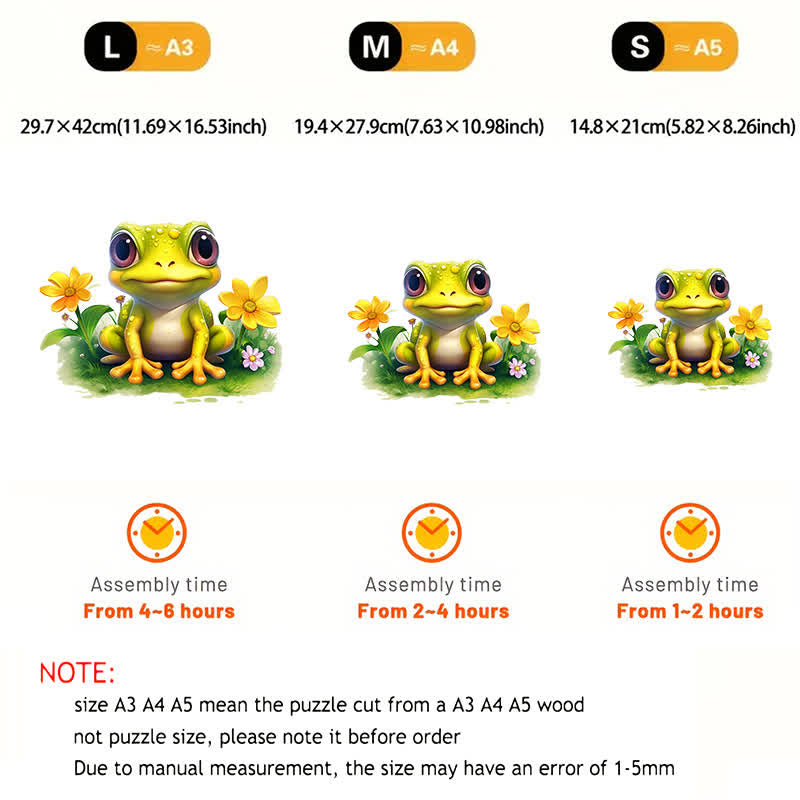 Cute Frog -2 Wooden Jigsaw Puzzle - image 2