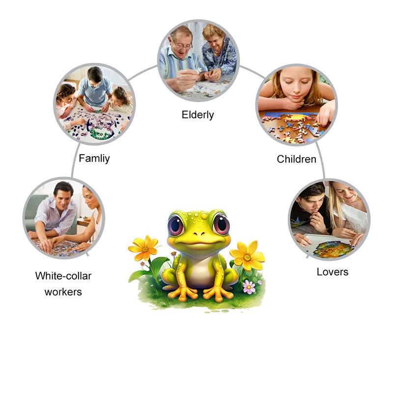 Cute Frog -2 Wooden Jigsaw Puzzle - image 6