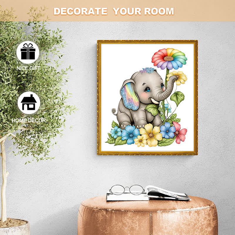 Baby rainbow elephant -  Wooden Jigsaw Puzzle - image 8