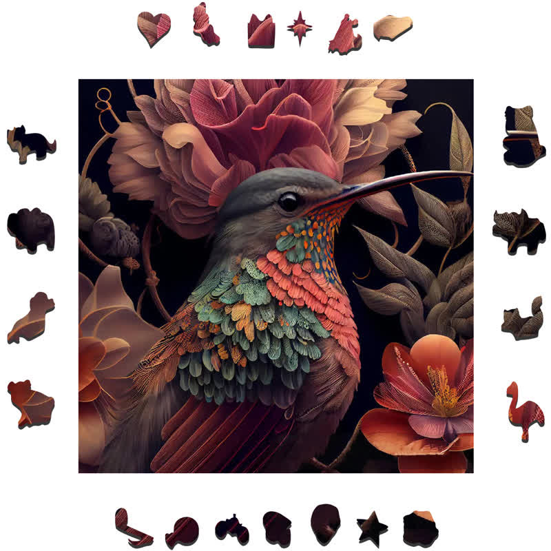 Hummingbird - Wooden Jigsaw Puzzle - image 1