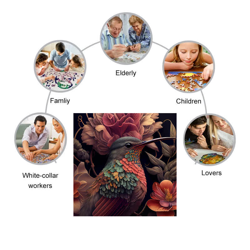 Hummingbird - Wooden Jigsaw Puzzle - image 5