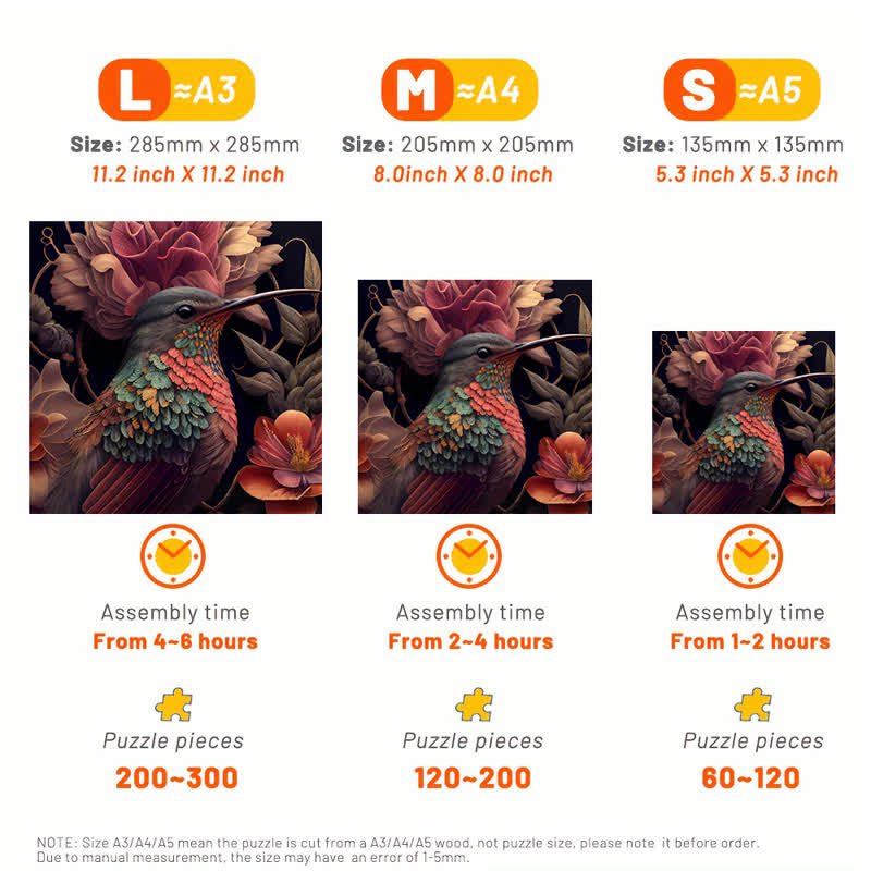 Hummingbird - Wooden Jigsaw Puzzle - image 2