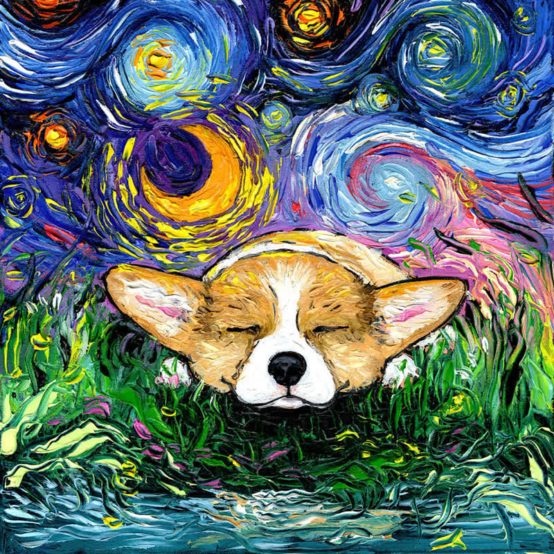 Sleeping Pembroke Welsh Corgi Dog - Wooden Jigsaw Puzzle - A3 - Wooden Gift Packaging - image 0