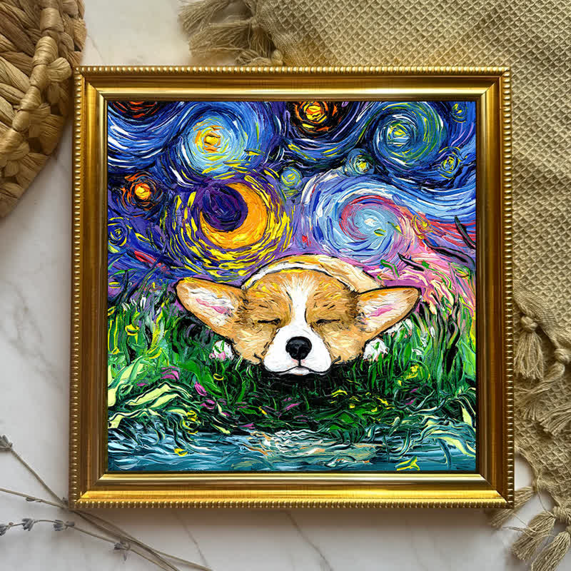 Sleeping Pembroke Welsh Corgi Dog - Wooden Jigsaw Puzzle - image 5