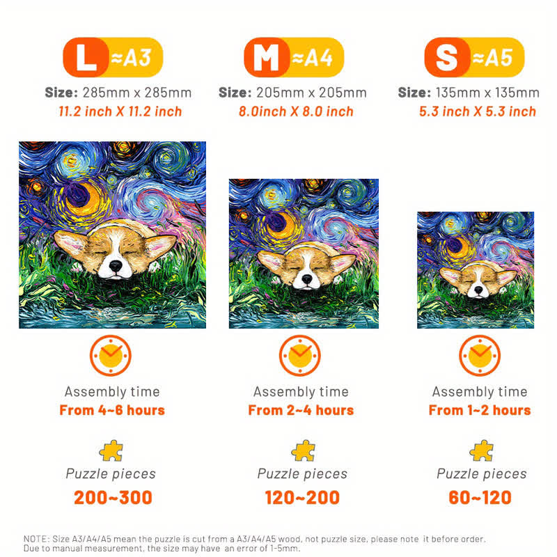 Sleeping Pembroke Welsh Corgi Dog - Wooden Jigsaw Puzzle - image 2