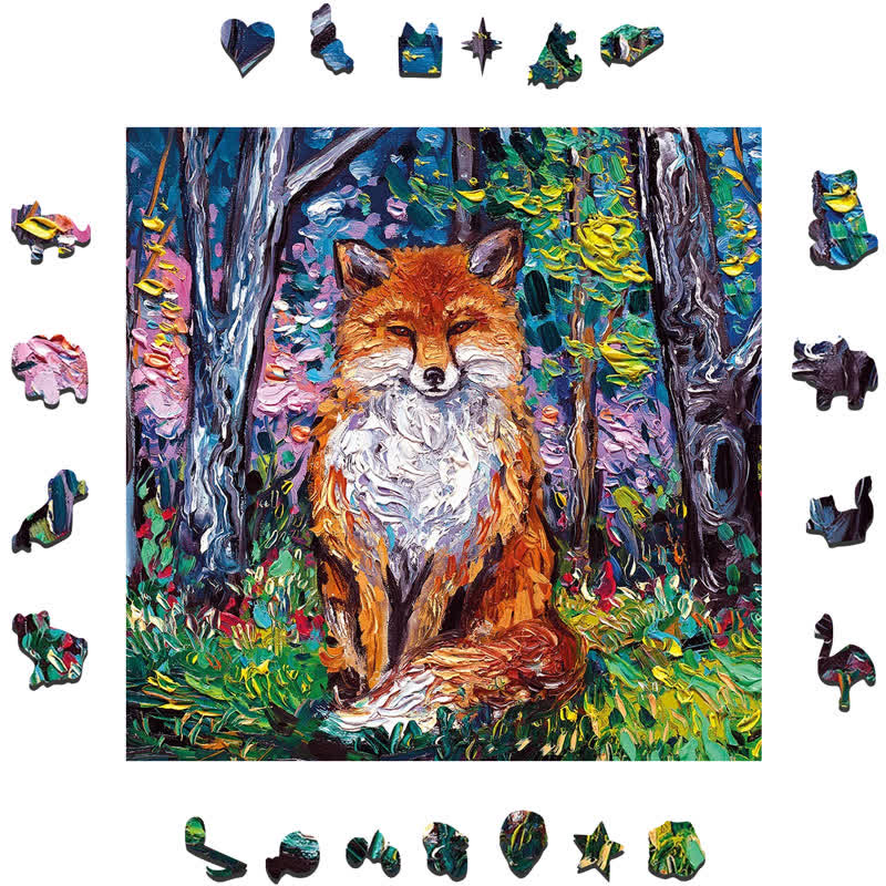 The Red Fox - Wooden Jigsaw Puzzle - image 1