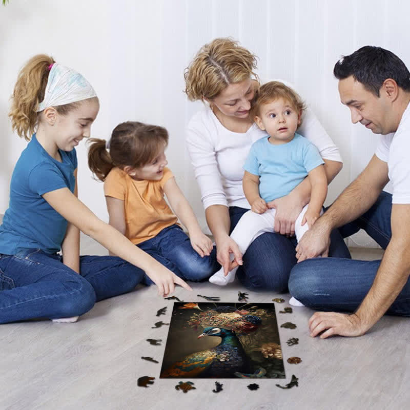 Persian Peacock - Wooden Jigsaw Puzzle - image 3