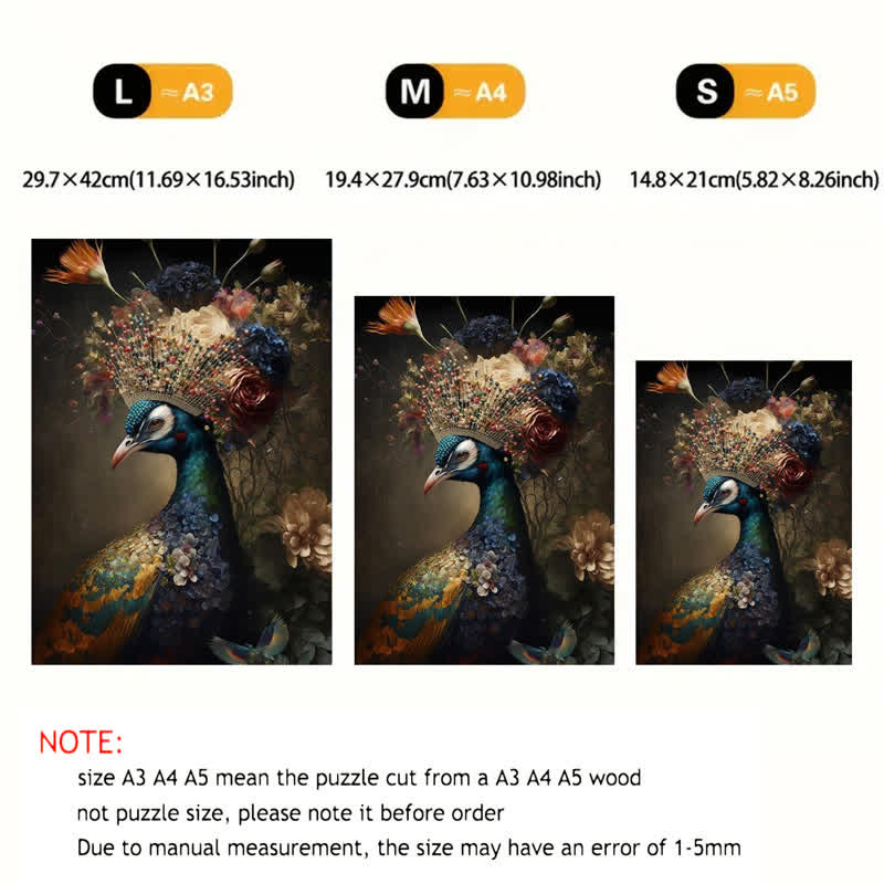 Persian Peacock - Wooden Jigsaw Puzzle - image 2