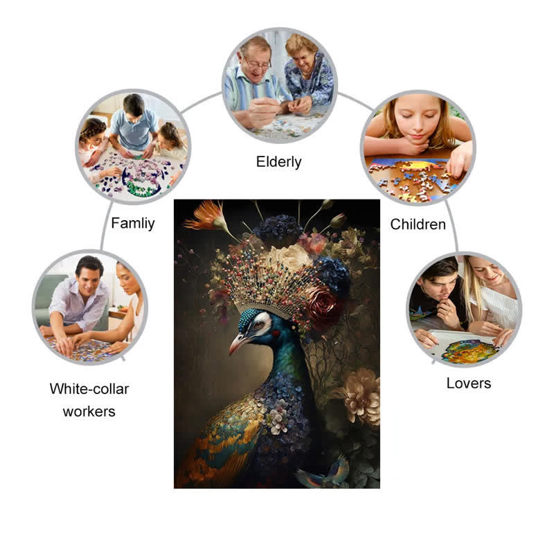 Persian Peacock - Wooden Jigsaw Puzzle - image 5