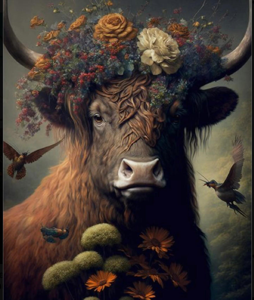 Huge Bull Cow- Wooden Jigsaw Puzzle - A3  - Wooden Gift Packaging - image 0