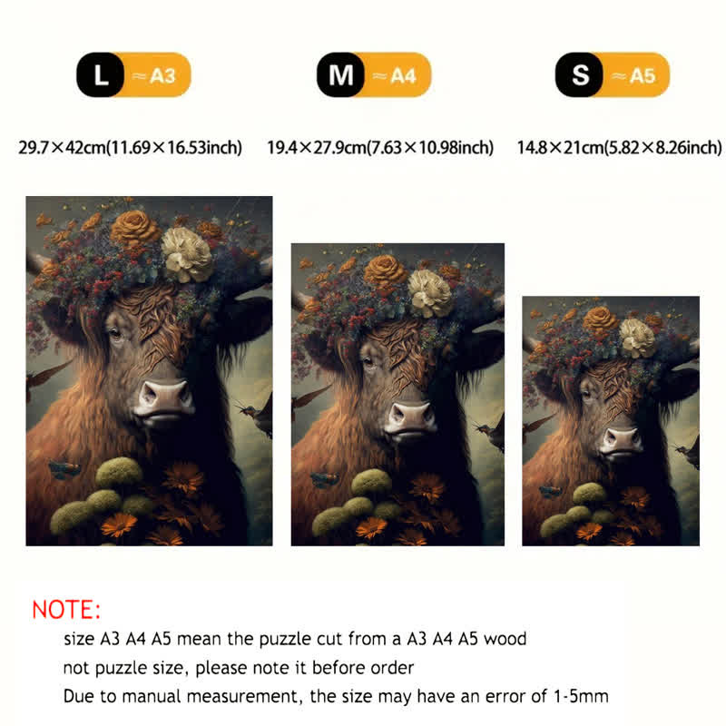 Huge Bull Cow- Wooden Jigsaw Puzzle - image 2