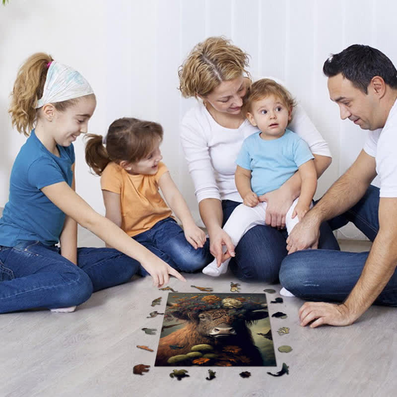 Huge Bull Cow- Wooden Jigsaw Puzzle - image 3