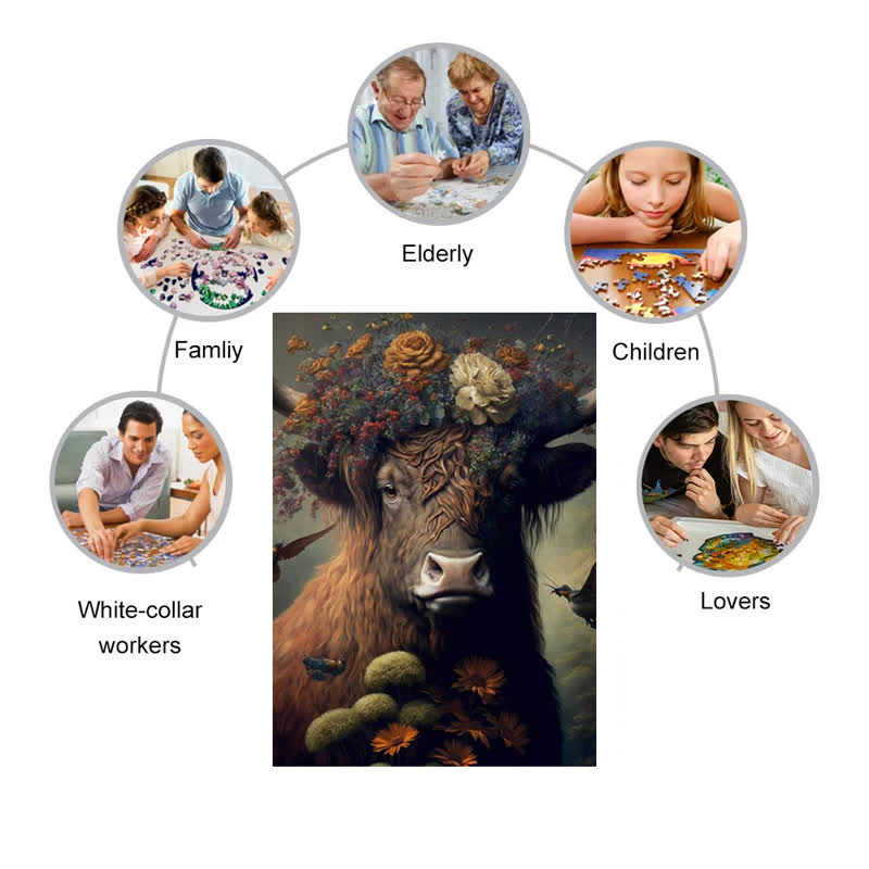 Huge Bull Cow- Wooden Jigsaw Puzzle - image 5