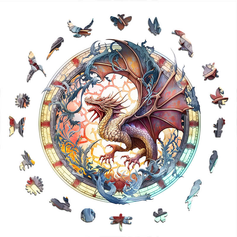 Dragon artwork - Wooden Jigsaw Puzzle - image 1