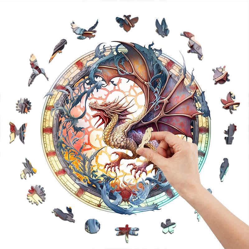 Dragon artwork - Wooden Jigsaw Puzzle - image 5