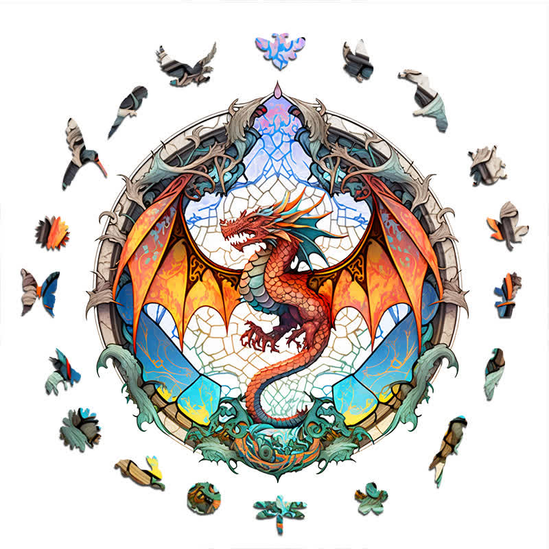 Dragon artwork -2 Wooden Jigsaw Puzzle - image 1