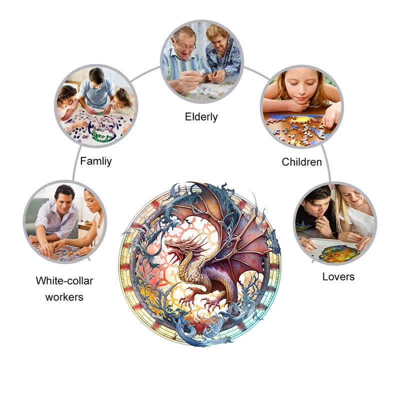 Dragon artwork - Wooden Jigsaw Puzzle - image 6