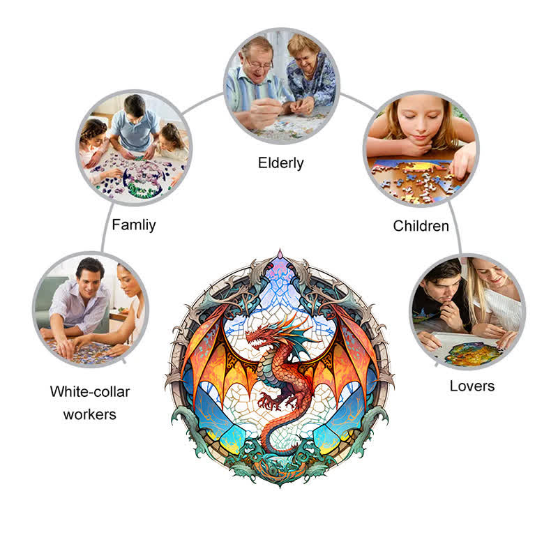 Dragon artwork -2 Wooden Jigsaw Puzzle - image 8