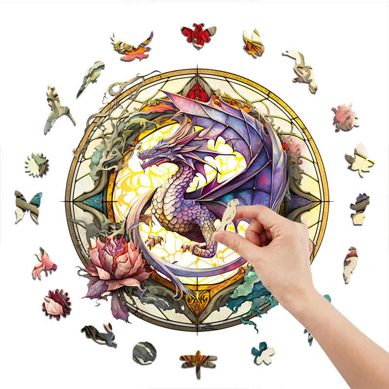 Dragon artwork -4  Wooden Jigsaw Puzzle - image 5