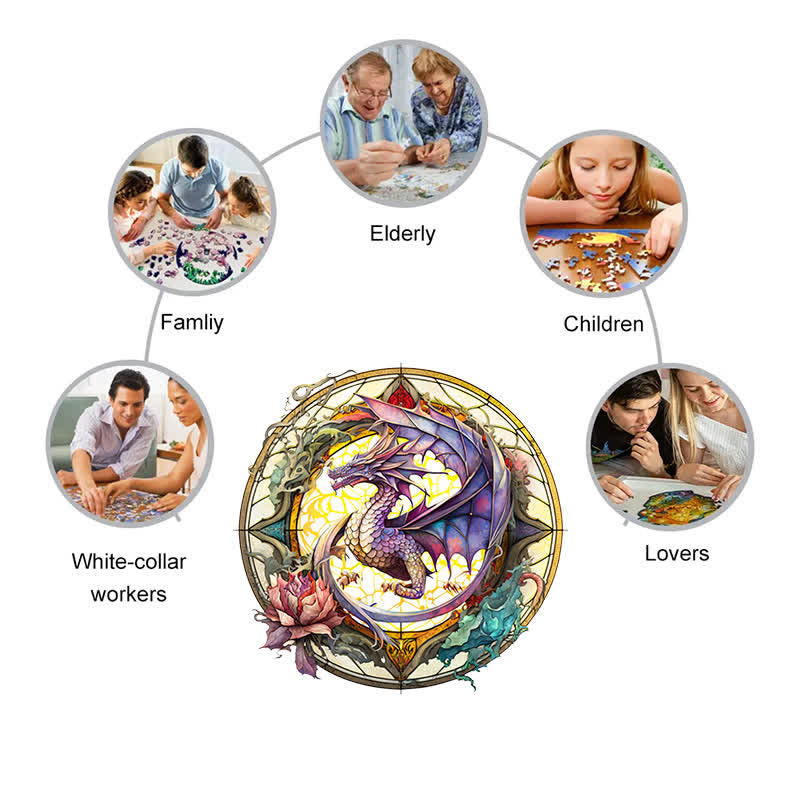 Dragon artwork -4  Wooden Jigsaw Puzzle - image 8