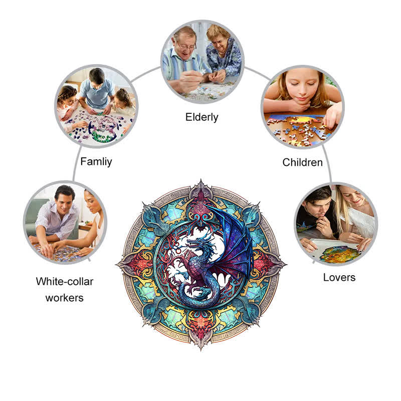 Dragon artwork -3  Wooden Jigsaw Puzzle - image 4