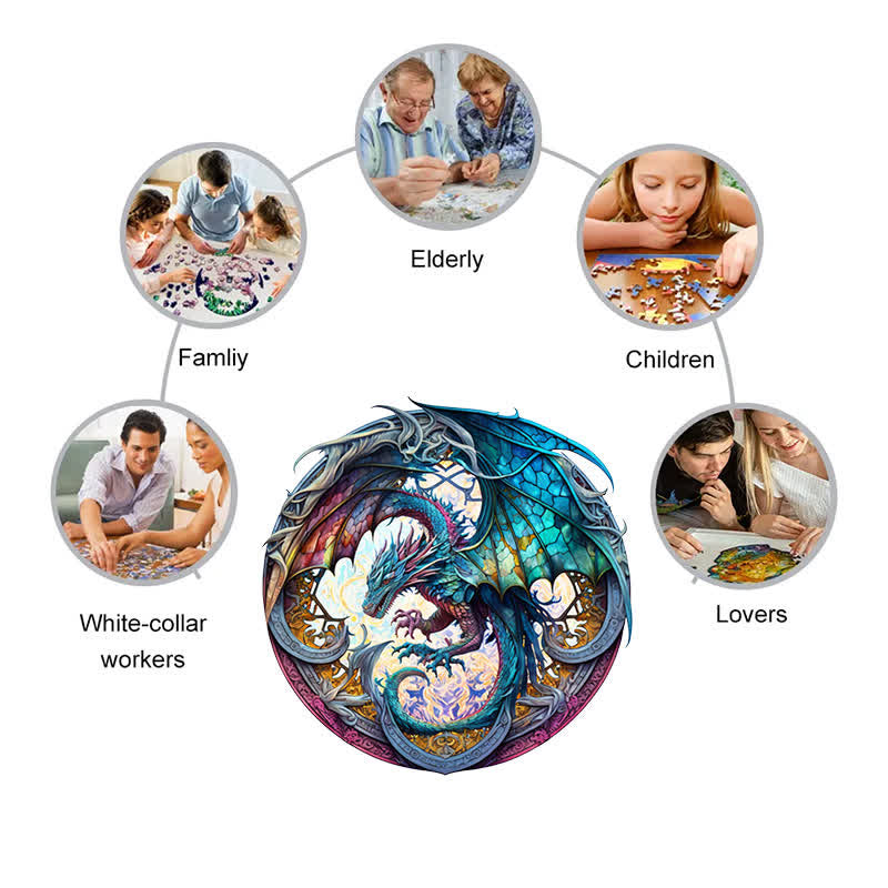 Dragon artwork -6  Wooden Jigsaw Puzzle - image 5